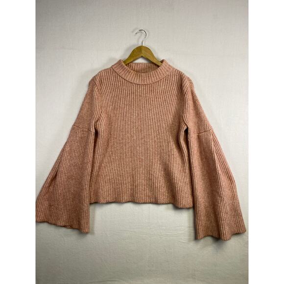 Anthropologie Endless Rose Pink Bell Sleeve Sweater - feminine, timeless - Picture 4 of 12